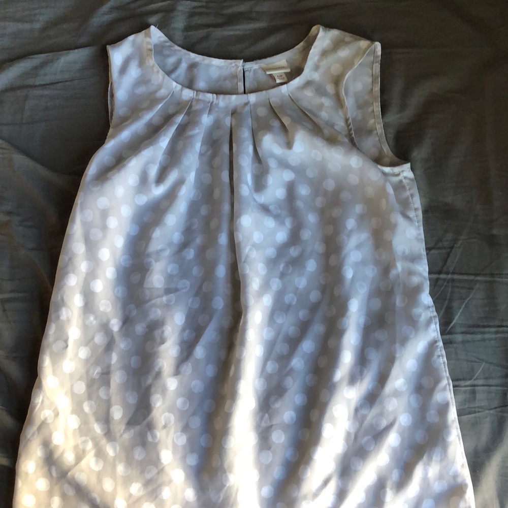Merona white and grey tank blouse